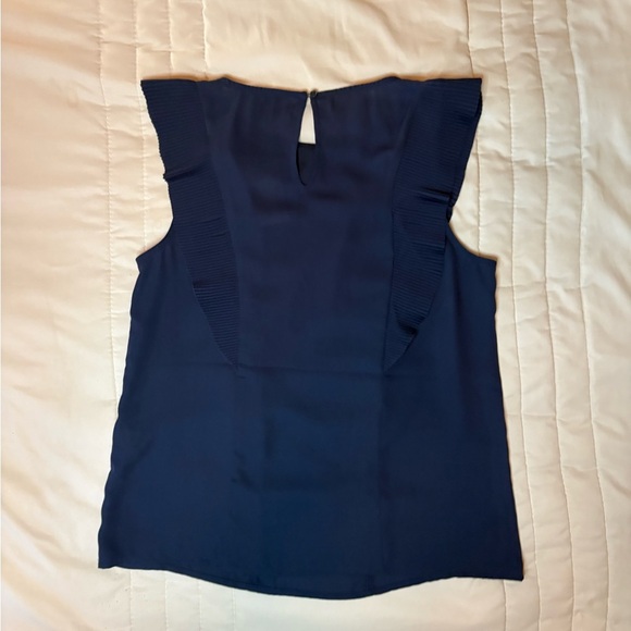 Banana Republic Dark Blue Ruffle Blouse NWT - Picture 7 of 7